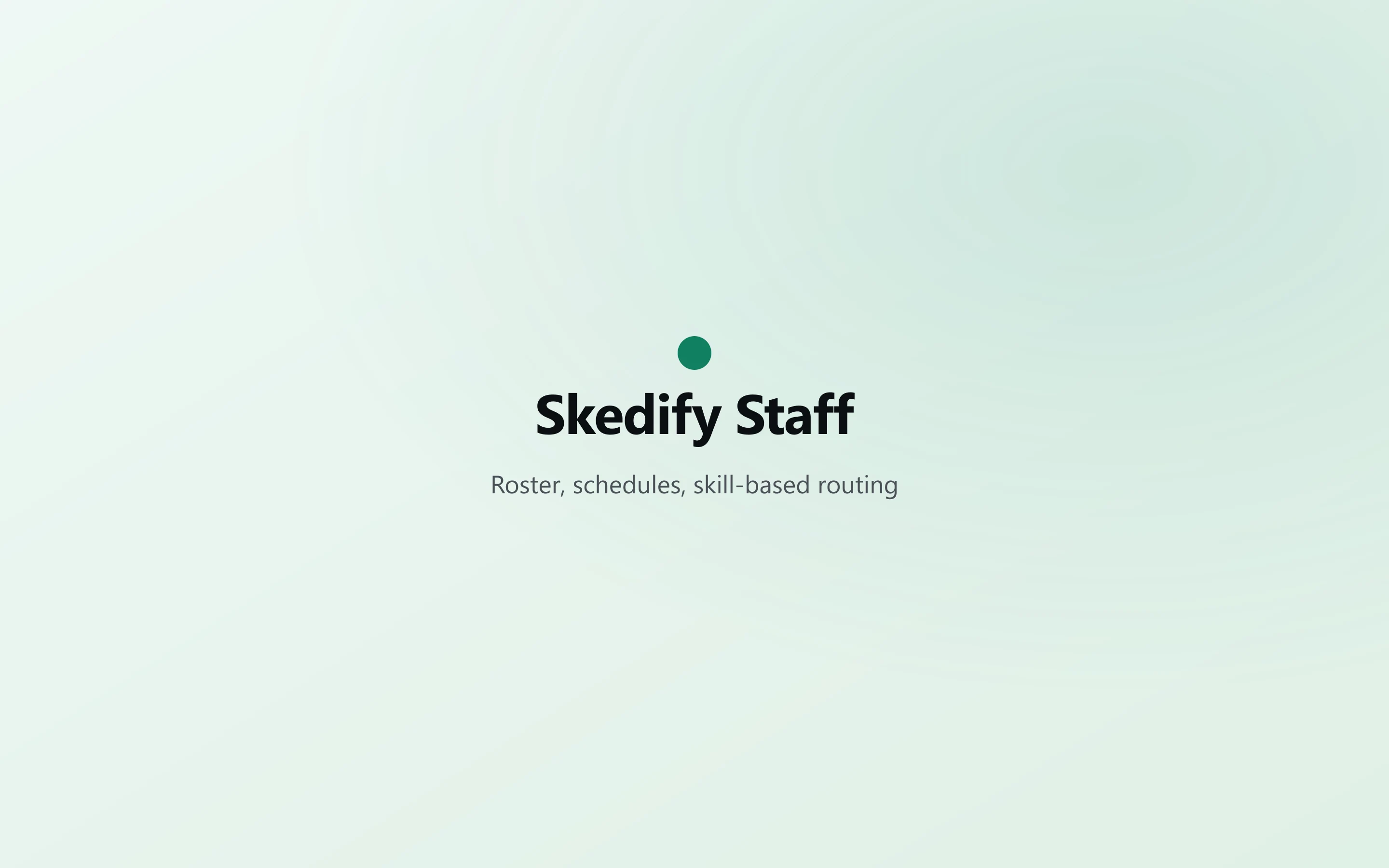 Skedify staff list with avatars, roles and schedule status